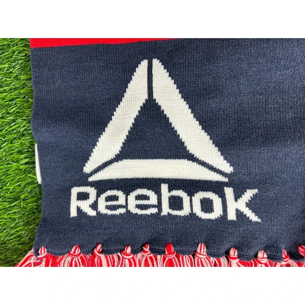 New Reebok Rally Scarf Red White Blue With Logo OSFM